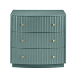 Percy Teal Three-Drawer Chest by Crestview at Eve Furniture