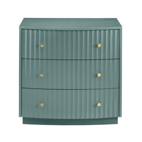 Percy Teal Three-Drawer Chest by Crestview at Eve Furniture