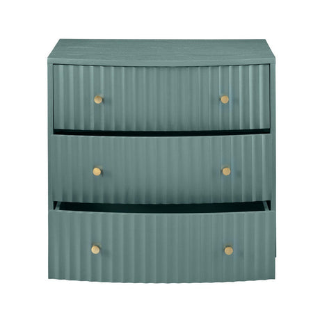 Percy Teal Three-Drawer Chest by Crestview at Eve Furniture