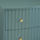 Percy Teal Three-Drawer Chest by Crestview at Eve Furniture