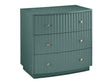 Percy Teal Three-Drawer Chest by Crestview at Eve Furniture