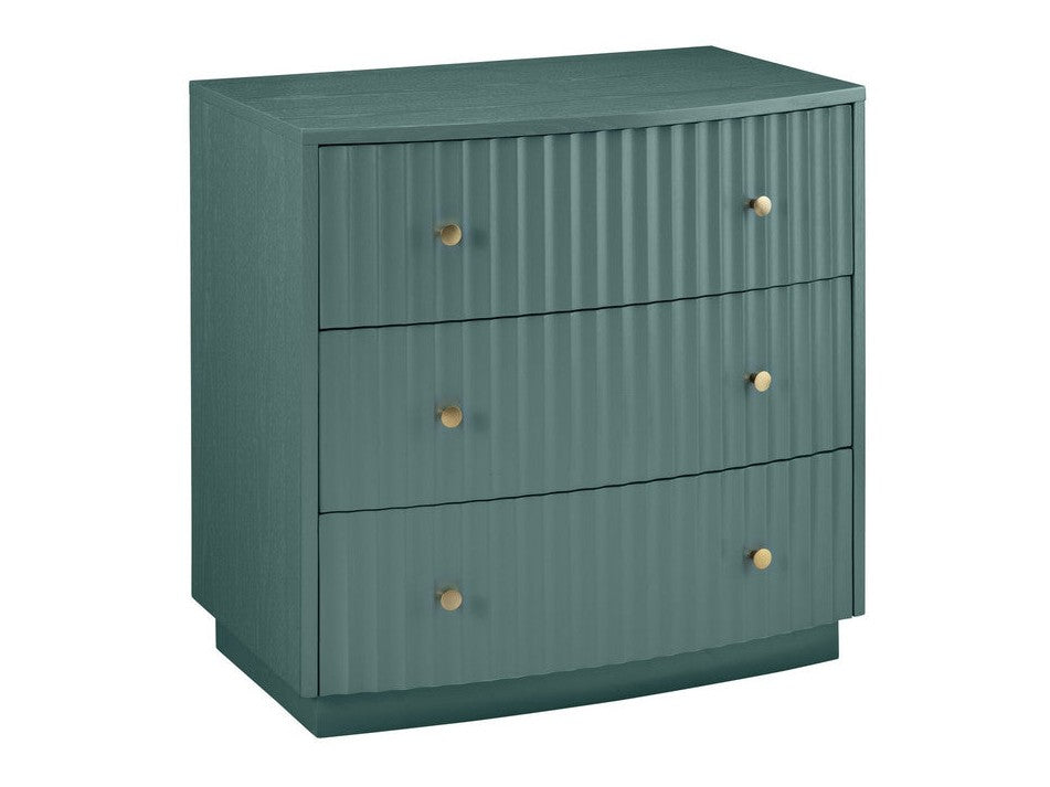Percy Teal Three-Drawer Chest by Crestview at Eve Furniture
