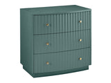 Percy Teal Three-Drawer Chest by Crestview at Eve Furniture