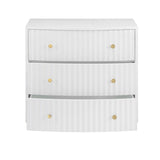 Percy White Three-Drawer Chest by Crestview at Eve Furniture
