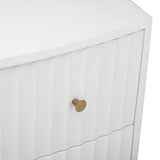 Percy White Three-Drawer Chest by Crestview at Eve Furniture