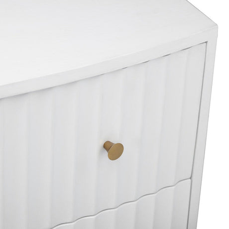Percy White Three-Drawer Chest by Crestview at Eve Furniture