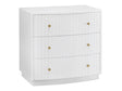 Percy White Three-Drawer Chest by Crestview at Eve Furniture