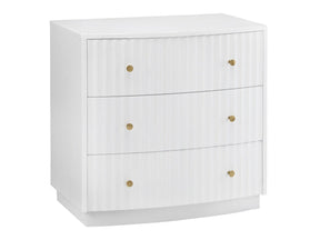 Percy White Three-Drawer Chest by Crestview at Eve Furniture