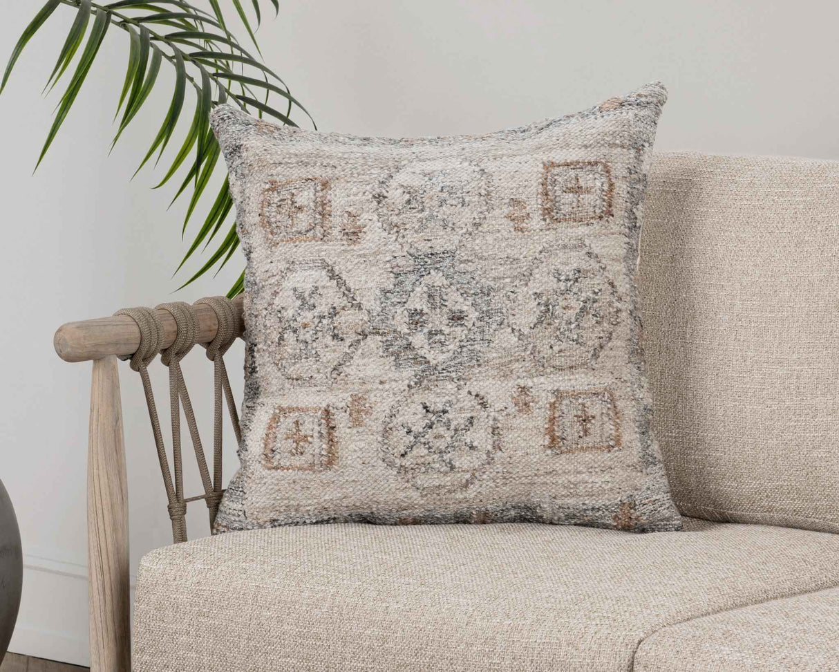 Performance Lukens Gray Multi 22x22 Throw Pillow (Set of 2) by Classic Home at Eve Furniture