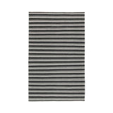 Performance Palma Charcoal/Ivory Stripe Rug by Classic Home at Eve Furniture