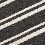 Performance Palma Charcoal/Ivory Stripe Rug by Classic Home at Eve Furniture