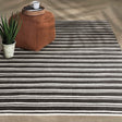 Performance Palma Charcoal/Ivory Stripe Rug by Classic Home at Eve Furniture