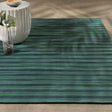 Performance Palma Deep Blue/Green Stripe Rug by Classic Home at Eve Furniture