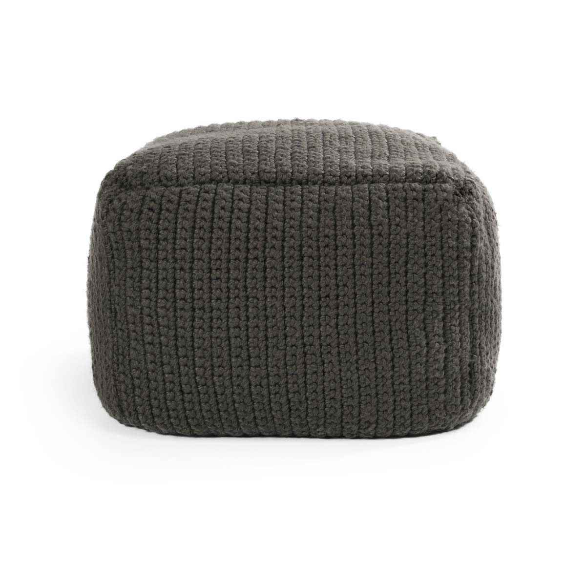Performance Prism Dark Gray Pouf by Classic Home at Eve Furniture