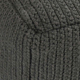 Performance Prism Dark Gray Pouf by Classic Home at Eve Furniture