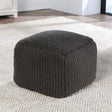 Performance Prism Dark Gray Pouf by Classic Home at Eve Furniture