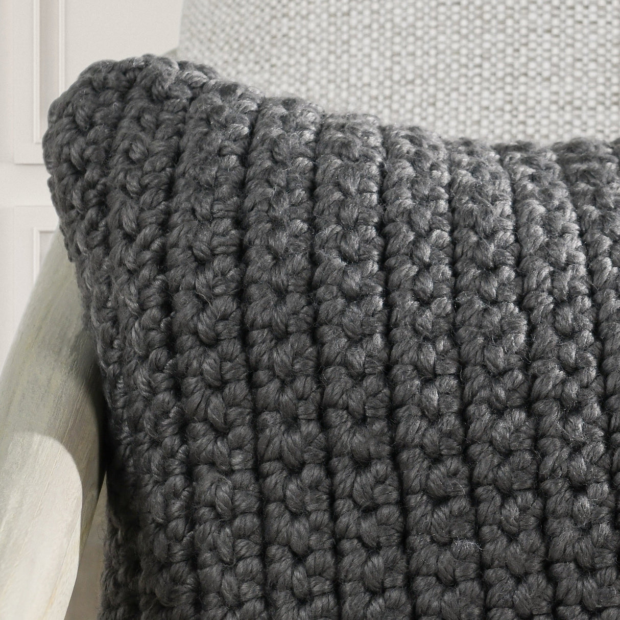 Performance Prism Dark Gray Throw Pillow (Set of 2) by Classic Home at Eve Furniture