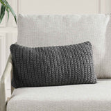 Performance Prism Dark Gray Throw Pillow (Set of 2) by Classic Home at Eve Furniture