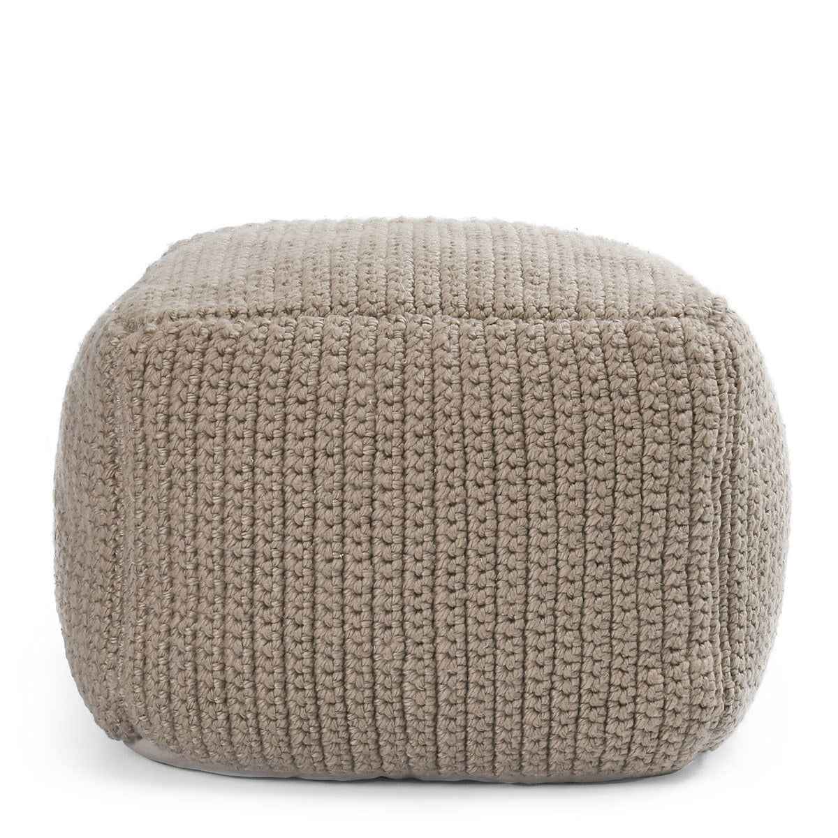 Performance Prism Natural Pouf by Classic Home at Eve Furniture