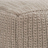 Performance Prism Natural Pouf by Classic Home at Eve Furniture
