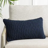 Performance Prism Navy Blue Multiple Sizes Throw Pillow (Set of 2) by Classic Home at Eve Furniture