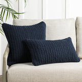 Performance Prism Navy Blue Multiple Sizes Throw Pillow (Set of 2) by Classic Home at Eve Furniture