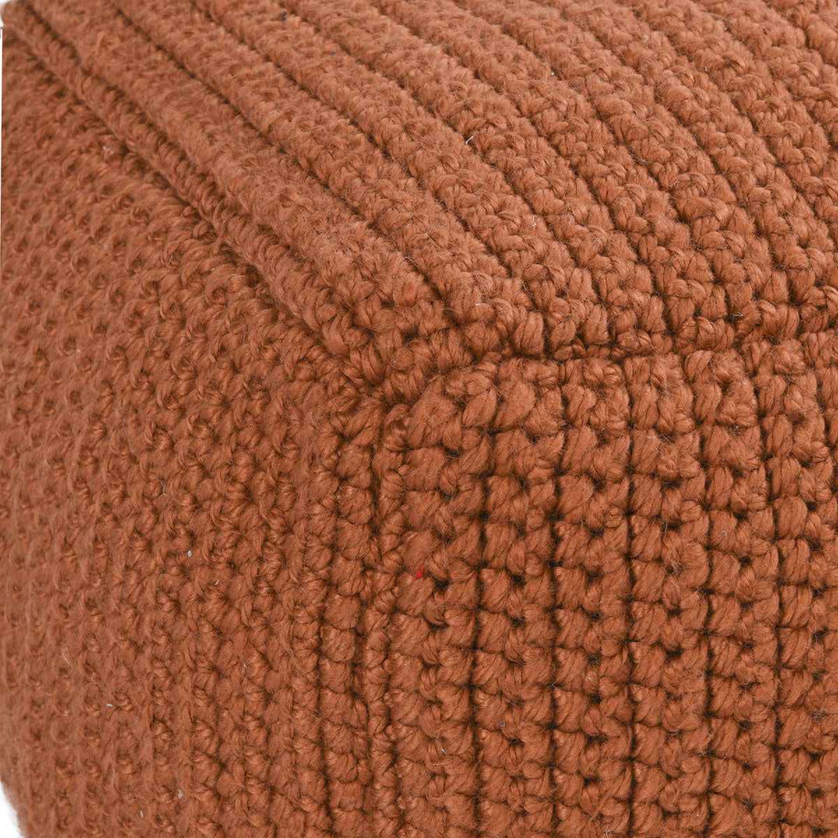 Performance Prism Terracotta Pouf by Classic Home at Eve Furniture