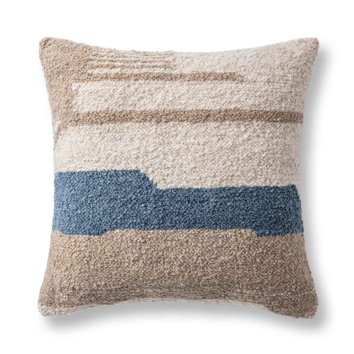 Performance Sita Blue Sea/ Natural 22x22 Throw Pillow (Set of 2) by Classic Home at Eve Furniture