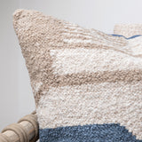 Performance Sita Blue Sea/ Natural 22x22 Throw Pillow (Set of 2) by Classic Home at Eve Furniture