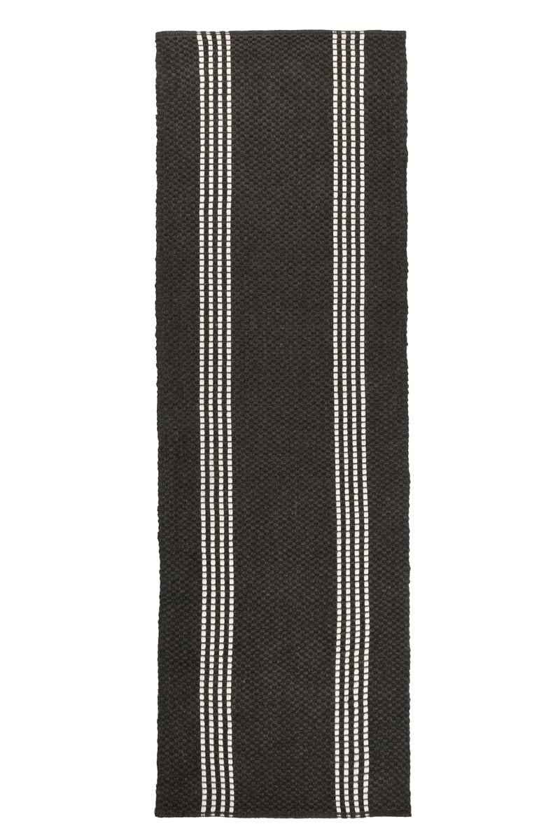 Performance Sorrento Charcoal/Ivory Stripe Rug by Classic Home at Eve Furniture