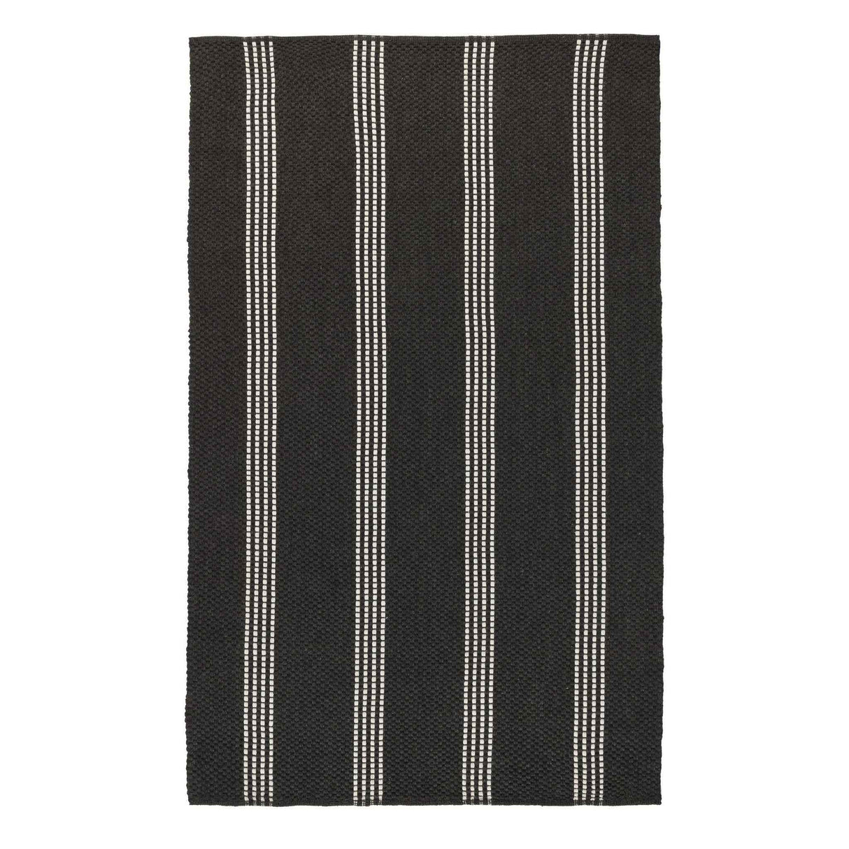 Performance Sorrento Charcoal/Ivory Stripe Rug by Classic Home at Eve Furniture