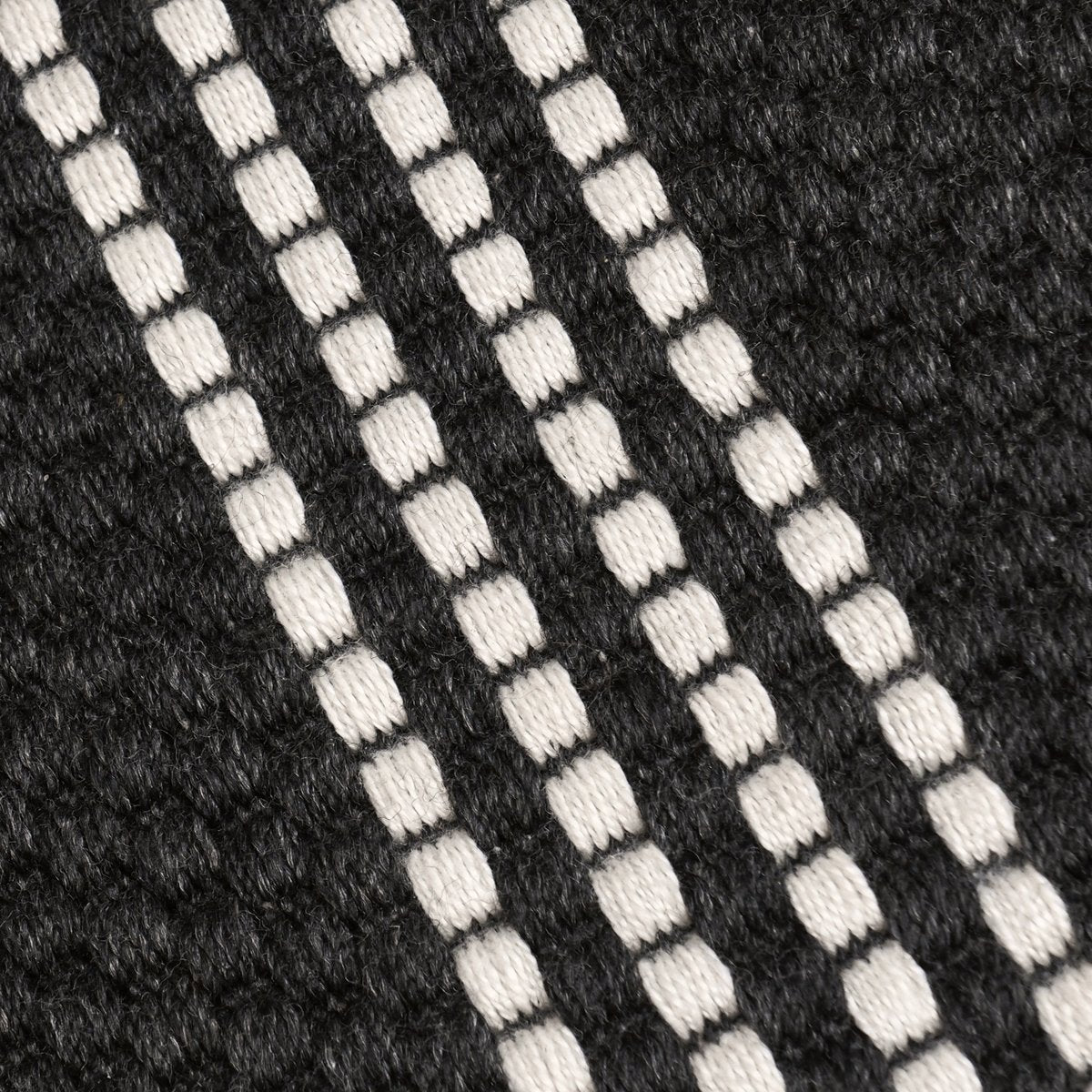 Performance Sorrento Charcoal/Ivory Stripe Rug by Classic Home at Eve Furniture
