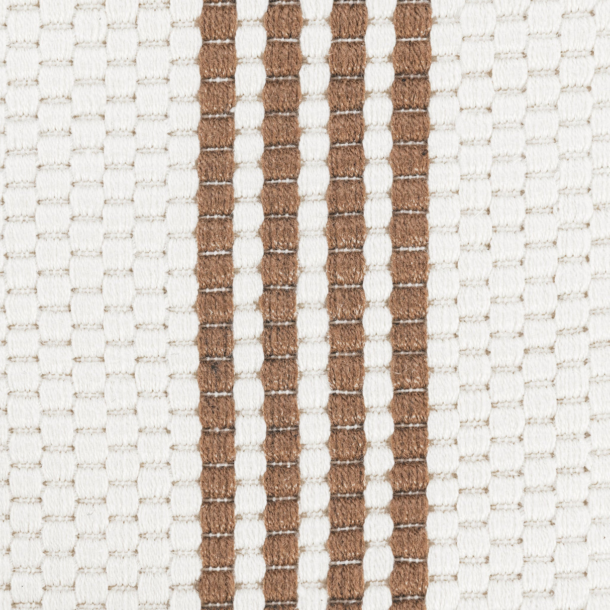 Performance Sorrento Ivory/Coconut Brown Stripe Rug by Classic Home at Eve Furniture