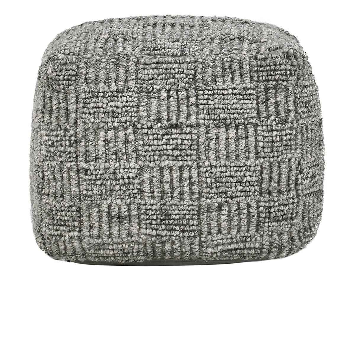 Performance Vico Gray Pouf 18"x18"x14" by Classic Home at Eve Furniture