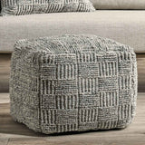 Performance Vico Gray Pouf 18"x18"x14" by Classic Home at Eve Furniture