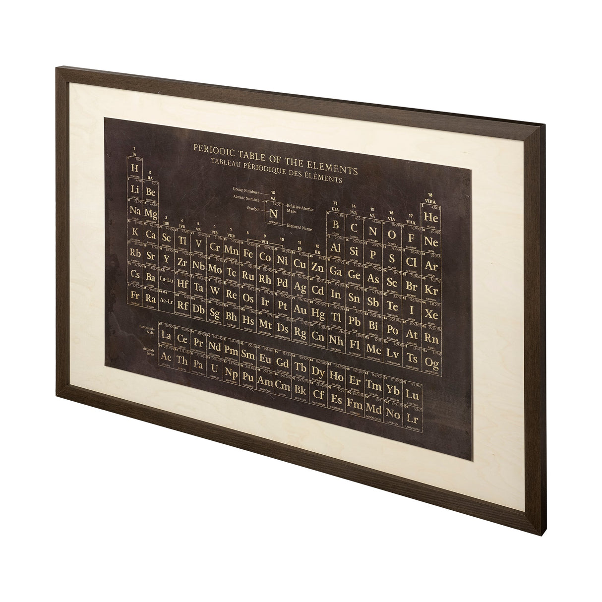 Periodic Table by Vintage Collection a Hand Embelished Textured Framed Art Print by Mercana at Eve Furniture