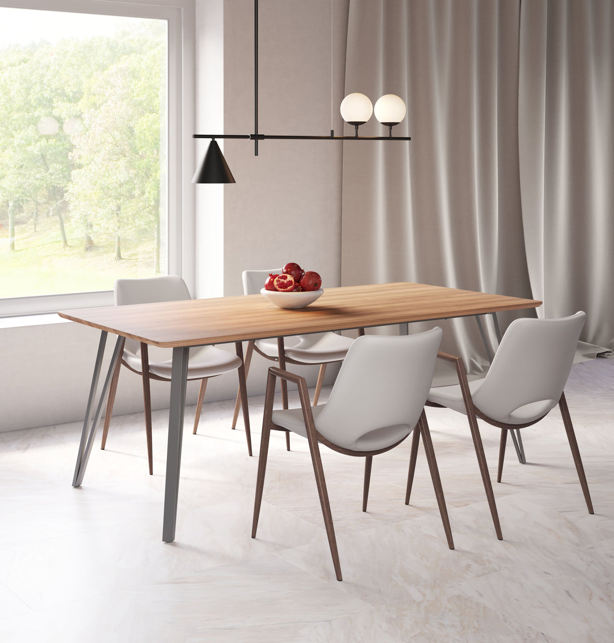 Perpignan Brown Dining Table by Zuomod at Eve Furniture