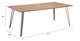 Perpignan Brown Dining Table by Zuomod at Eve Furniture