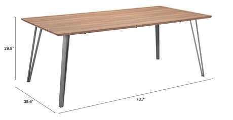 Perpignan Brown Dining Table by Zuomod at Eve Furniture