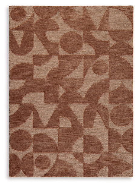 Perrenton Clay Large Rug by Ashley at Eve Furniture