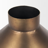 Perrin Small Brushed Gold Metal Decorative Vase by Mercana at Eve Furniture