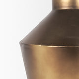 Perrin Small Brushed Gold Metal Decorative Vase by Mercana at Eve Furniture