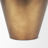 Perrin Small Brushed Gold Metal Decorative Vase by Mercana at Eve Furniture