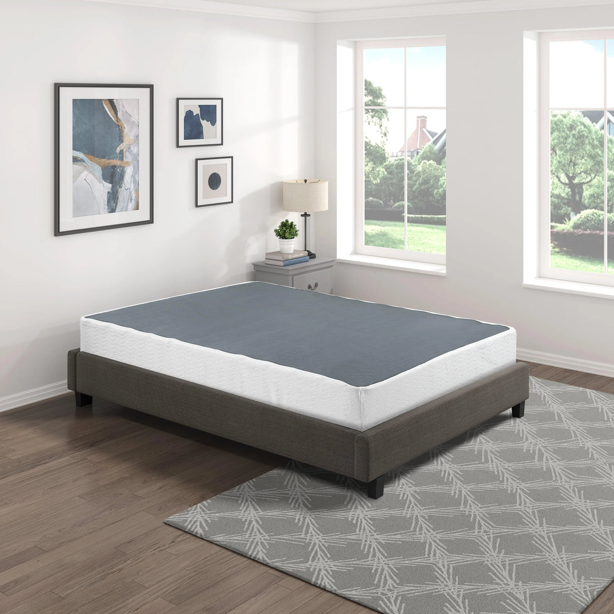 Perrin White Queen Mattress Foundation by Homelegance at Eve Furniture