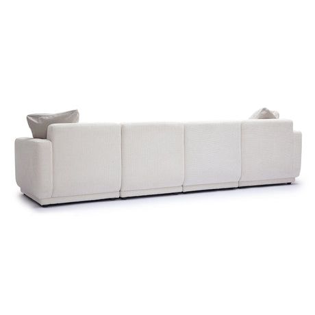 Perry Cream Chenille Modular Long Sofa by TOV Furniture at Eve Furniture