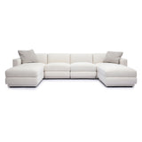 Perry Cream Chenille Modular U-Sectional by TOV Furniture at Eve Furniture