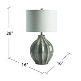 Perry Grey Table Lamp by Crestview at Eve Furniture