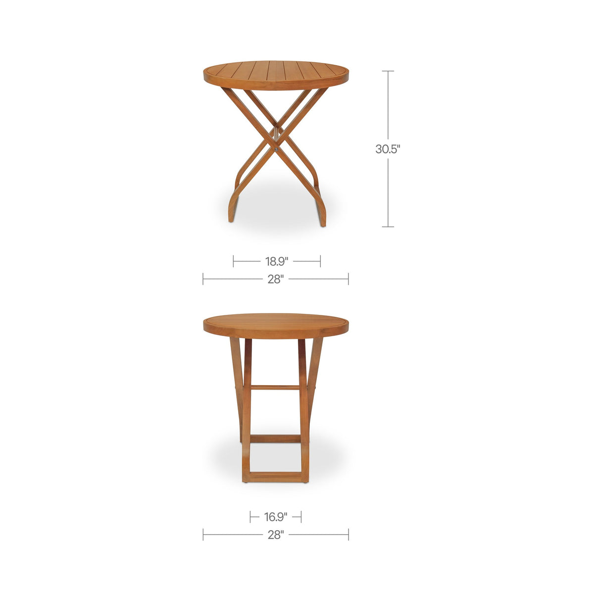 Perry Natural Outdoor Bistro Table by MOES at Eve Furniture