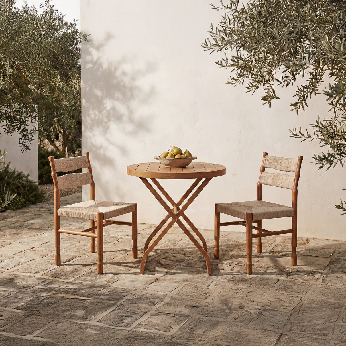 Perry Natural Outdoor Bistro Table by MOES at Eve Furniture