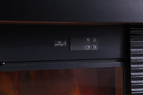 Perseux Black TV Stand w/ Heater by Furniture of America at Eve Furniture